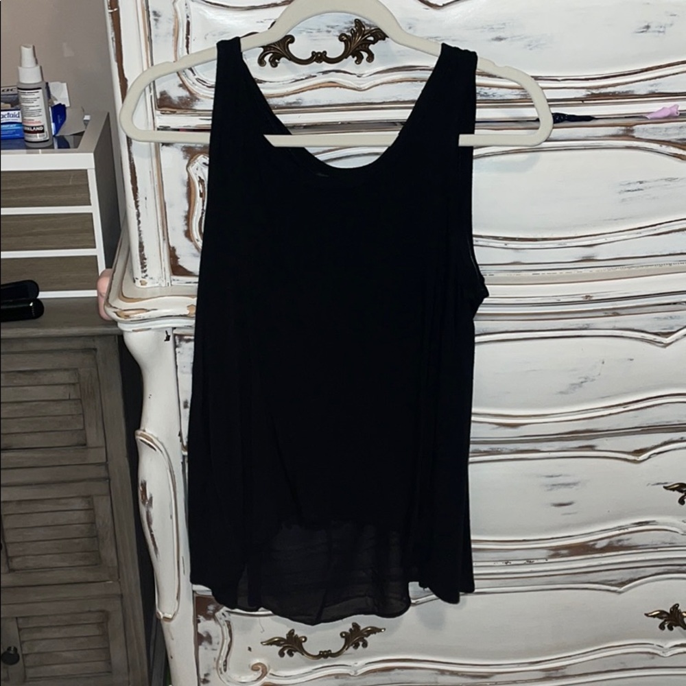 black open back tank